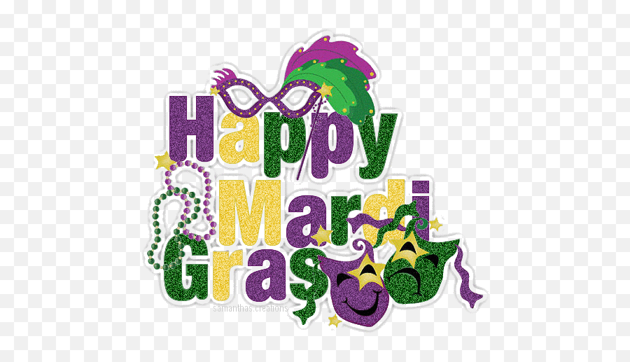 Happy Mardi Gras Svg Clip Art Glitter - Free Mardi Gras Clip Art Emoji,Community Clipart