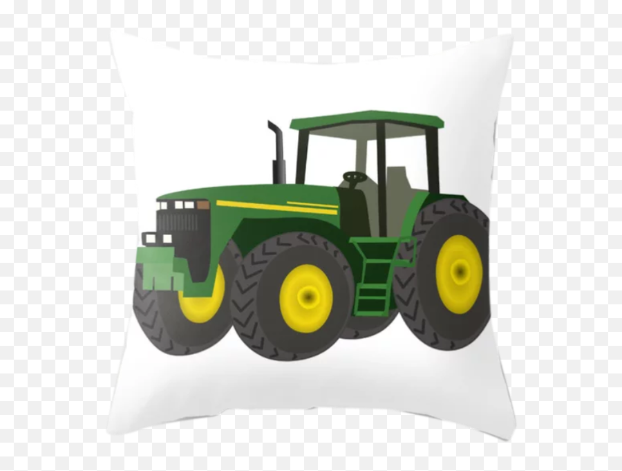 Green Farm Tractor Throw Pillow 16x16 Emoji,Farmer On Tractor Clipart
