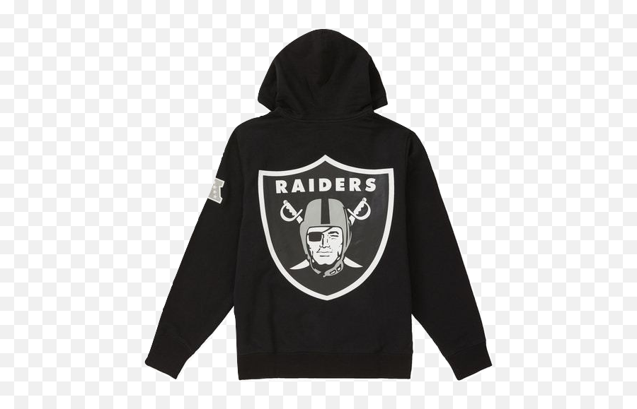 Supreme X Oakland Raiders Hooded Sweatshirt - Black U2013 Grails Sf Emoji,Oakland Raiders Png