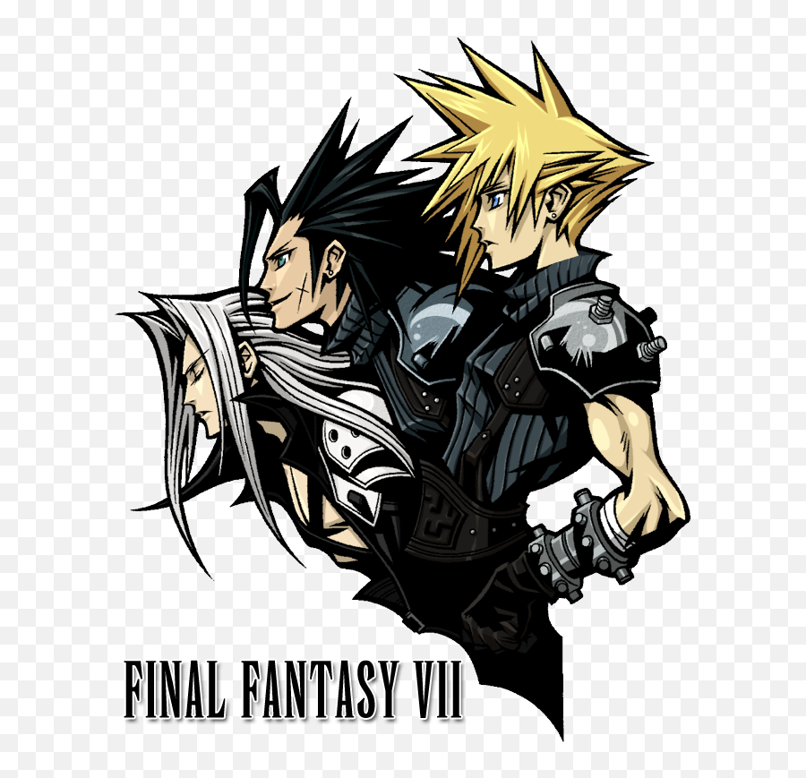 Cloud Strife - Final Fantasy Vii 10th Anniversary Png Ff7 Ever Crisis Cloud Emoji,Ff7 Logo