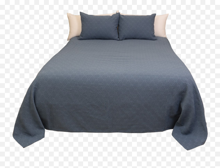 Rombos Blue Bedspread And Sham - Bed Quilt Png Transparent Blue Emoji,Bed Transparent