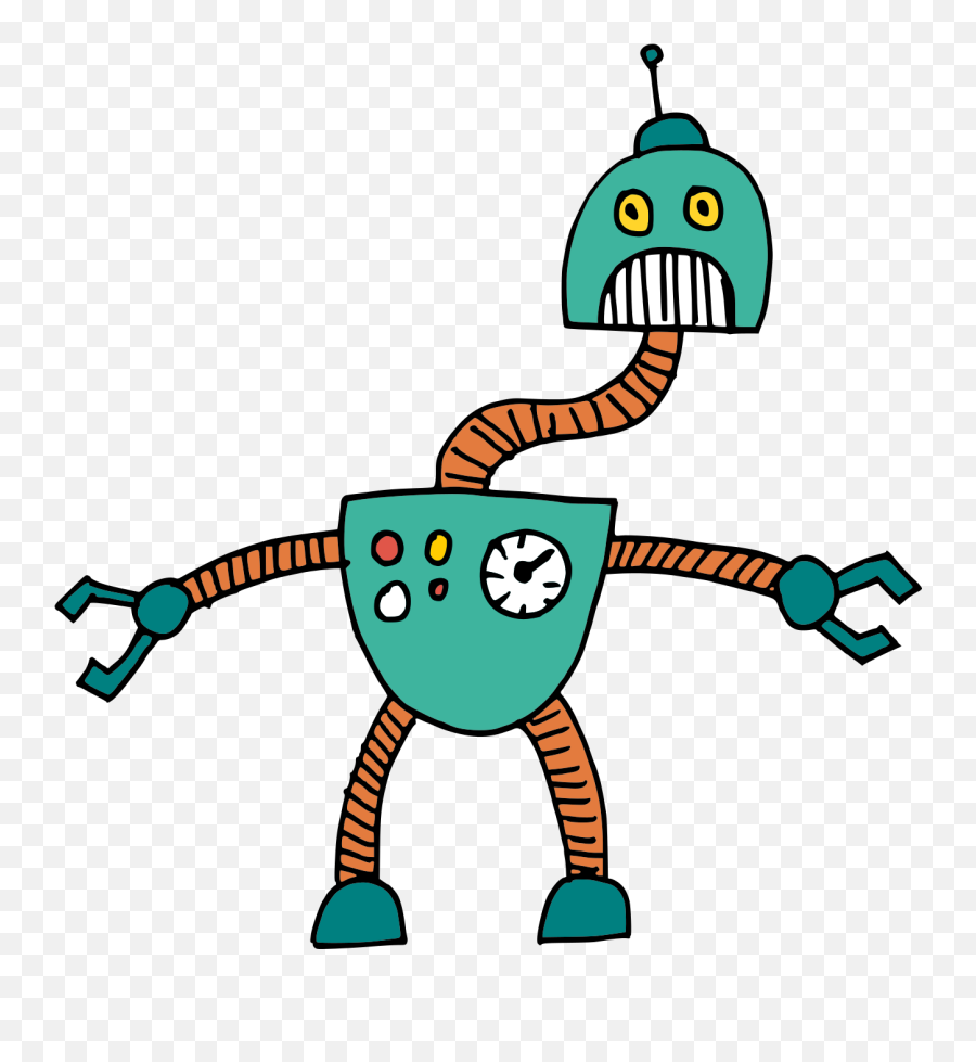 6 Silly Cartoon Robot Vector Svg Emoji,Robot Transparent Background