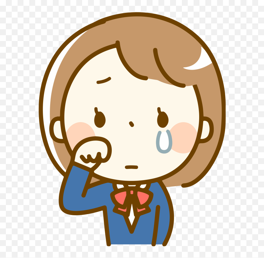 Crying Female 7 - School Girl Crying Clipart Emoji,Tears Clipart