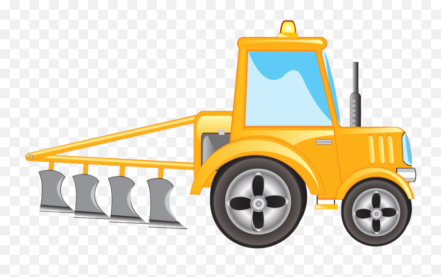 Tractor With Plow Png Transparent - Clipart World Emoji,Antique Tractor Clipart