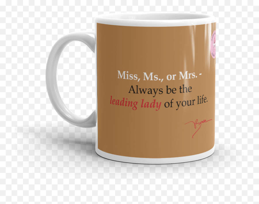 Llg Quote Leading Lady 11 Oz Glossy Coffee Mug W Signature And Logo U2014 Ladiesu0027 Life Guide Emoji,Logo Mock Up