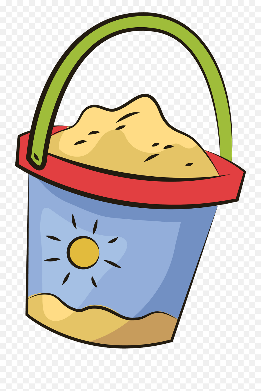 Sand Bucket Clipart - Sand Bucket Clipart Emoji,Bucket Clipart