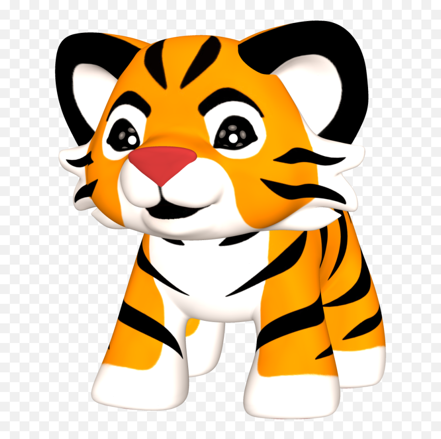 Baby Tiger Clipart Png - Baby Tiger Cartoon Png Emoji,Tiger Clipart