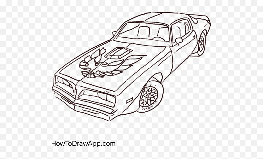 How To Draw A Pontiac Firebird Trans Am - Pontiac Firebird Drawing Emoji,Trans Am Logo