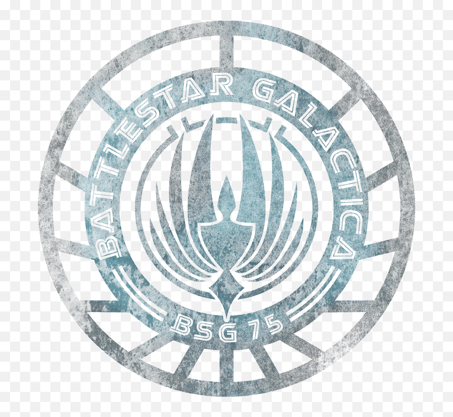 Battlestar Galactica New Faded Emblem Adult Work Shirt T - Bsg Logo Emoji,Battlestar Galactica Logo