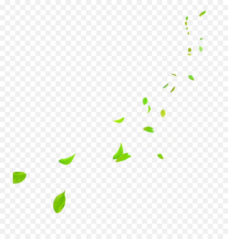 Download Hd Green Leaves Falling Png Emoji,Leaves Falling Png