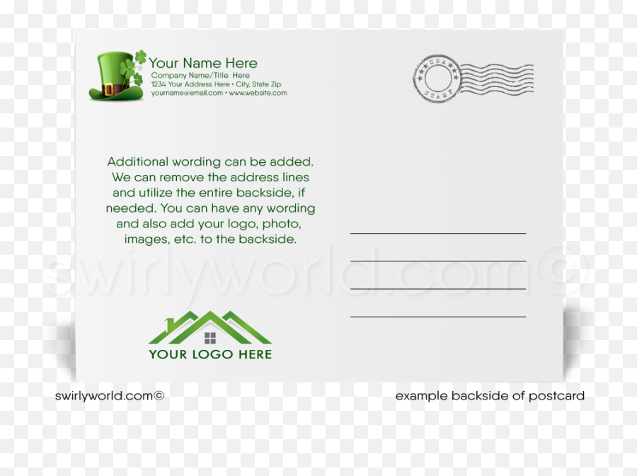Lucky Horseshoe Corporate Business Happy St Patricku0027s Day Postcards - Horizontal Emoji,Horseshoe Logo