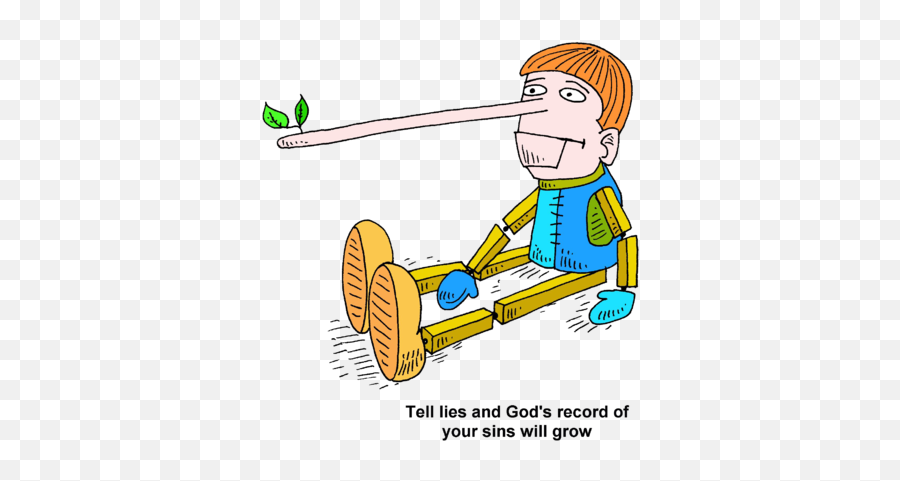 Image Pinocchio - Tell Lies And Gods Record Of Your Sins Sin Clipart Emoji,Pinocchio Png