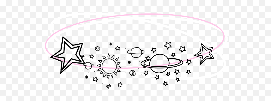 Halo Stars Galaxy Planets - Planet Picsart Sticker Png Planet Sticker Png Emoji,Halo Transparent Background
