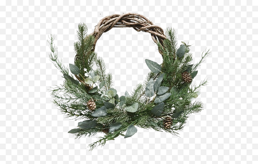 Christmas Wreath Png Transparent Picture Png Mart - Wreath Emoji,Wreath Png