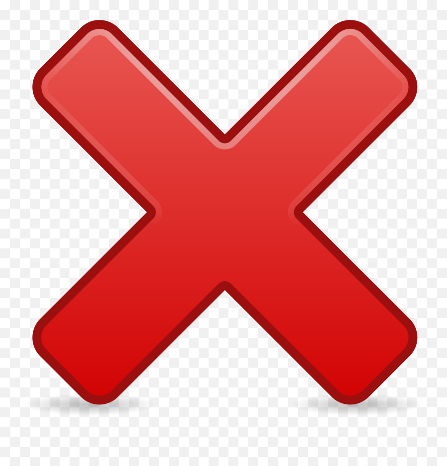 Red X Clip Art At Clker - Emoji X,X Clipart
