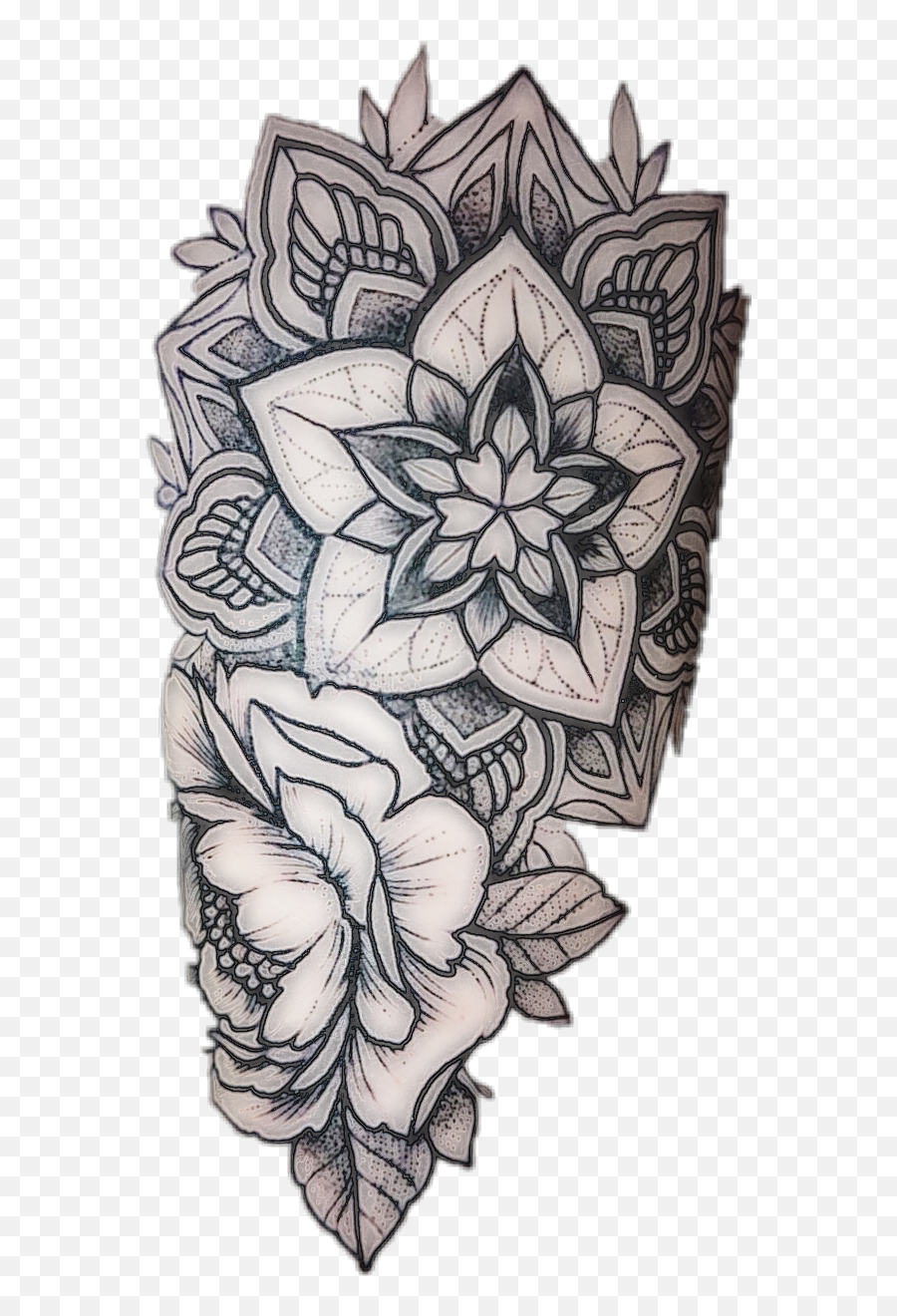 Lotus Tattoo Png Emoji,Flower Tattoo Png