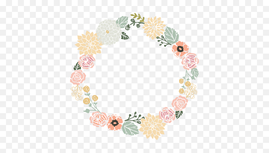Floral Circle Frame Clip Art Ohmynai Designs Emoji,Circles Clipart