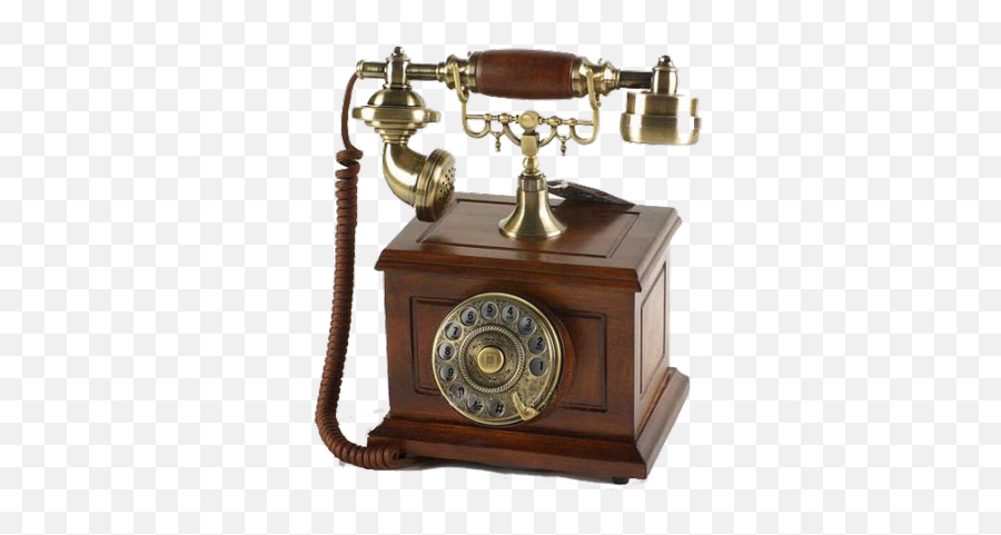 Old Telephone Antiques Pinterest - Old Fashioned Telephone Antique Phone Transparent Png Emoji,Telephone Png