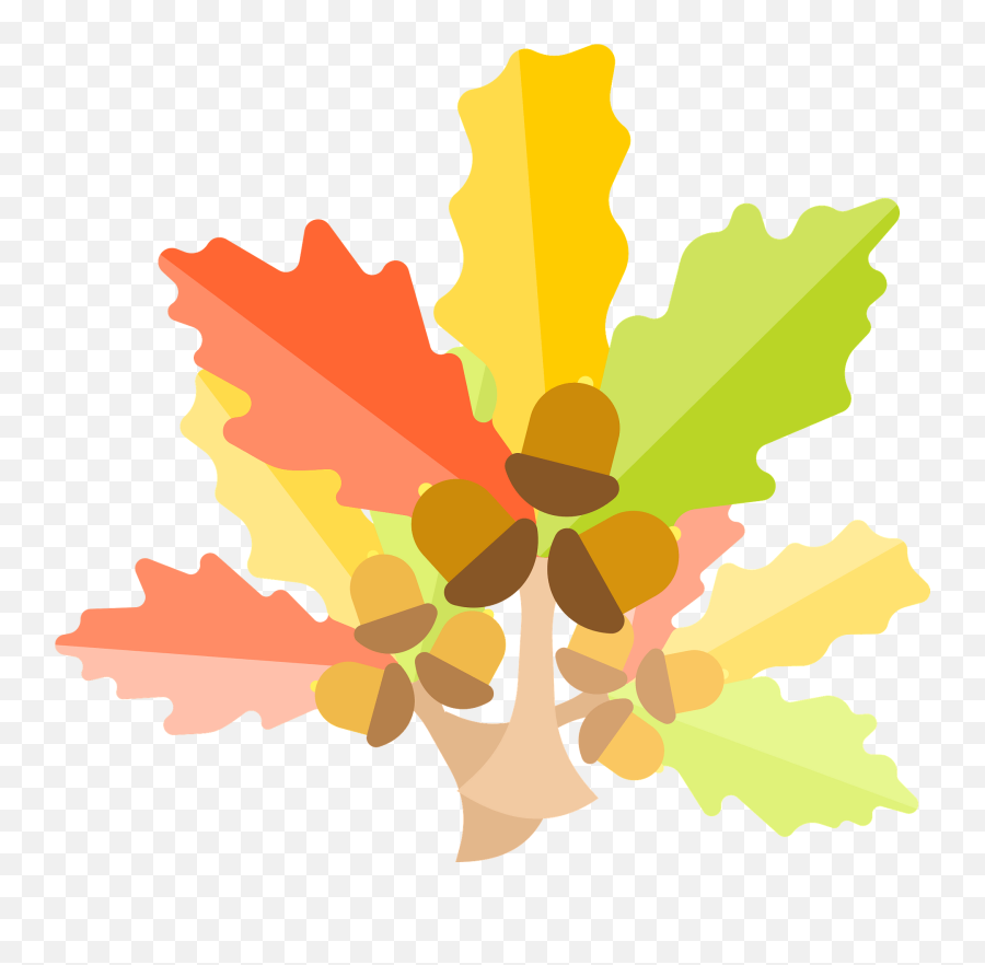 Oak Tree Leaves Clipart - Natural Foods Emoji,Oak Leaf Clipart