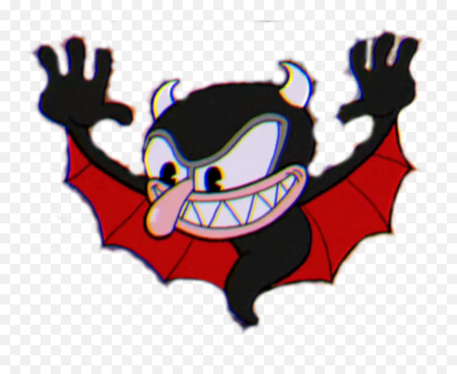 Demon Bat - Demon The Bat Cuphead Clipart Full Size Demon The Bat Cuphead Emoji,Cuphead Transparent
