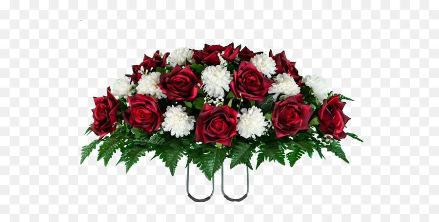 Two Tone Dark Red Rose With Cream Mum Sd2599 - Red Graveside Saddles Emoji,Red Flower Png