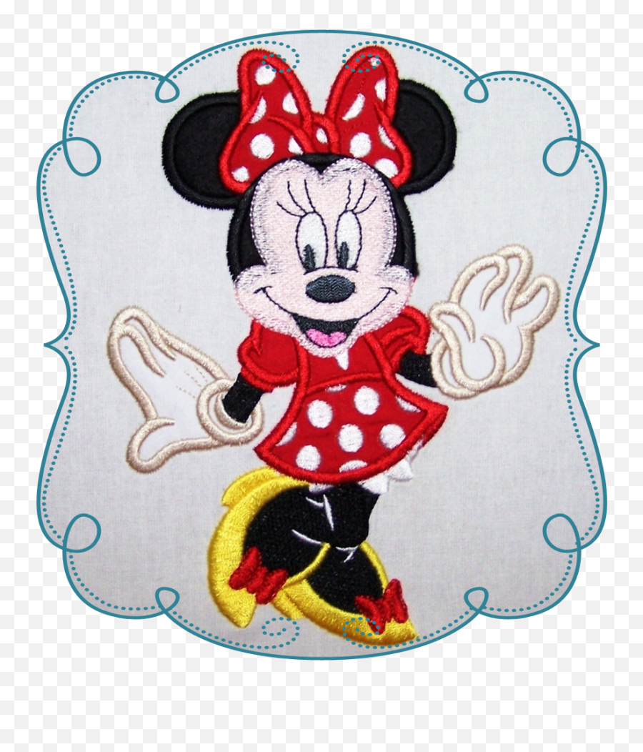 Minnie Mouse Applique Machine Embroidery Design Pattern - Minnie Mouse Mickey Mouse Emoji,Minnie Mouse Ears Clipart