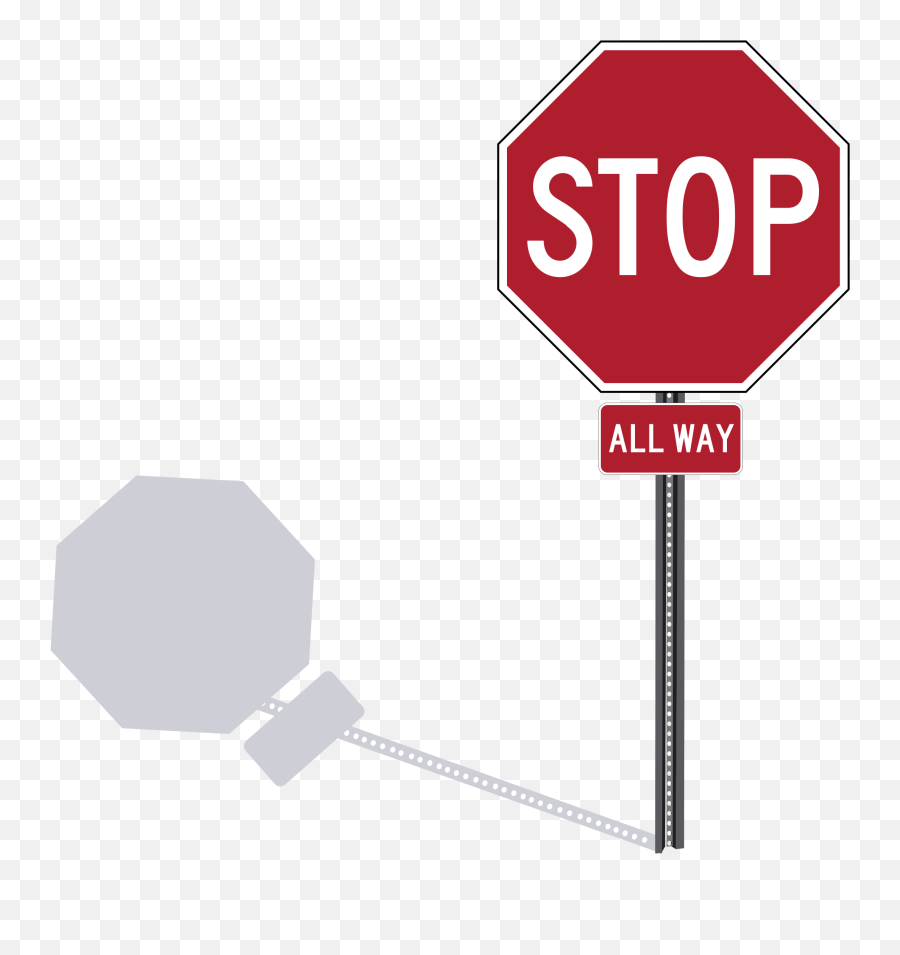 Stop Sign - Stop Sign Post Clip Art Emoji,Stop Sign Clipart