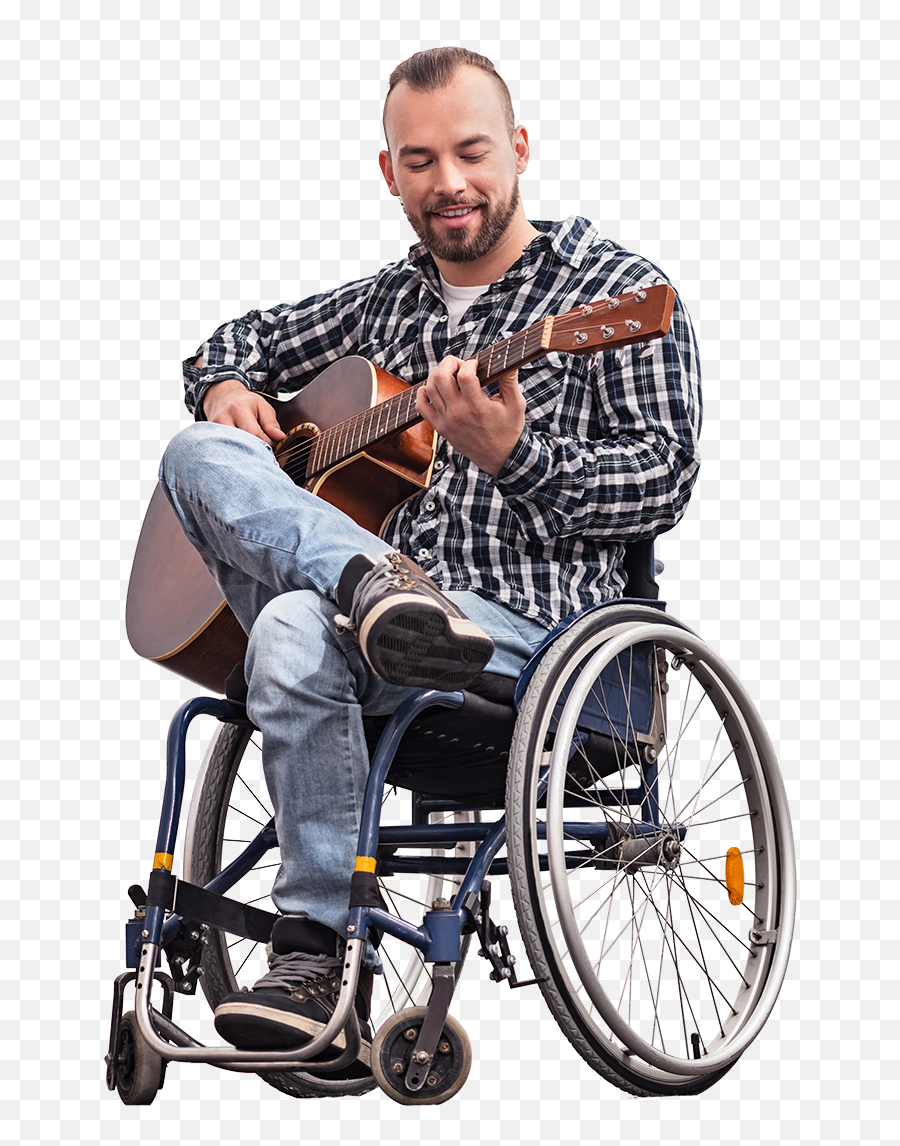 Download Person In Wheelchair Png - Full Size Png Image Pngkit Emoji,Wheelchair Png