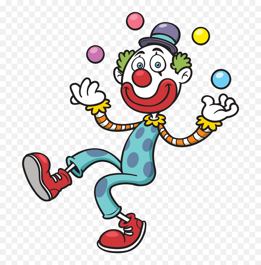 Funny Clown Clipart Transparent - Funny Clown Clipart Emoji,Clown Clipart