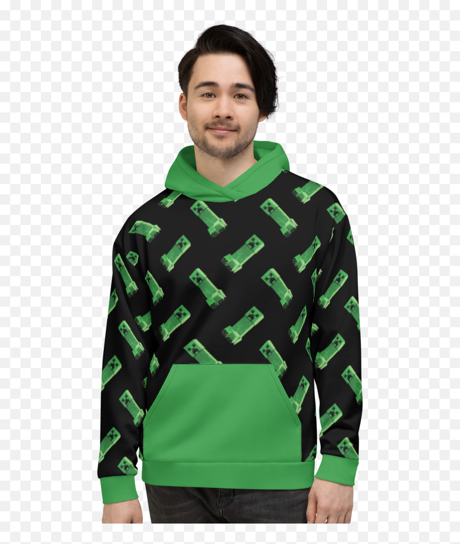 Minecraft Creeper Unisex Hooded Sweatshirt Emoji,Minecraft Creeper Transparent