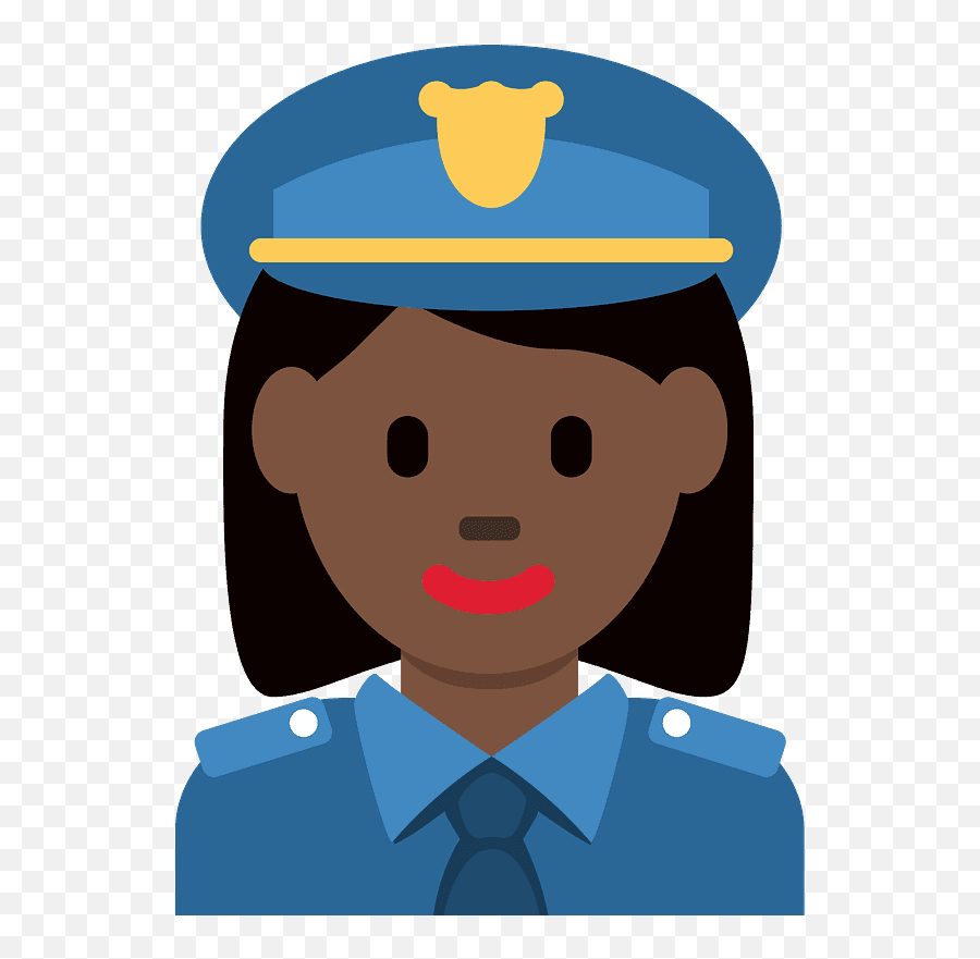 Black Police Officer Emoji - Emoji De Policia Transparent Black Police Officer Transparent Clipart,Police Officer Clipart