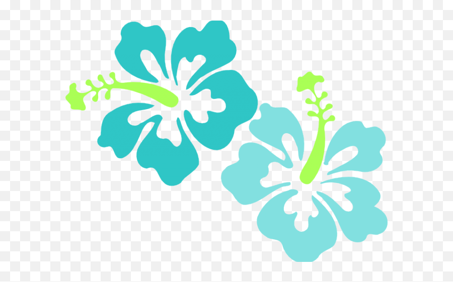Tropics Clipart Teal Flower - Flowers Of Hawaii Png Hibiscus Clip Art Emoji,Flowers Clipart