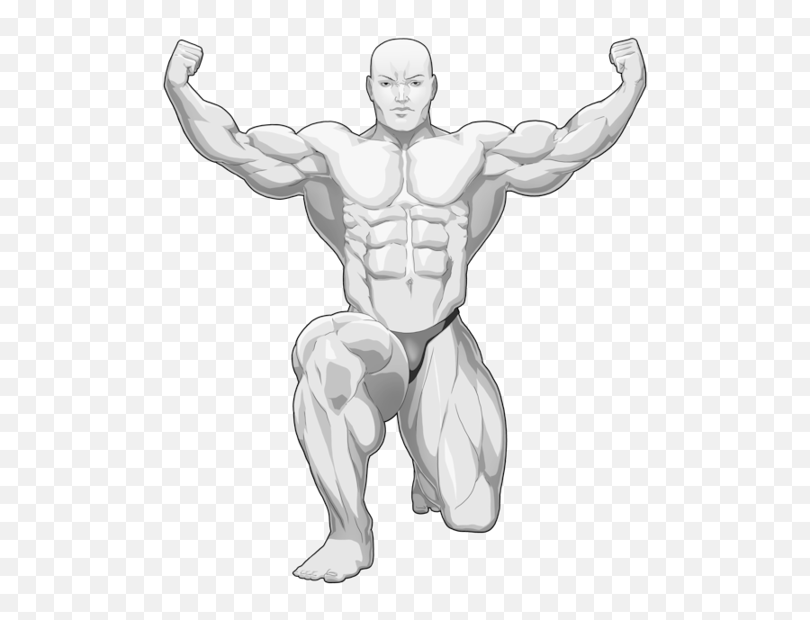 Download Bodybuilding Clipart Gym Body - Bodybuilding Png Emoji,Gym Clipart Black And White