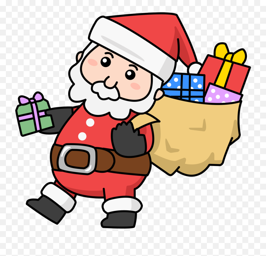 Best Santa Clip Art - Santa Cute Christmas Cartoons Emoji,Santa Clipart