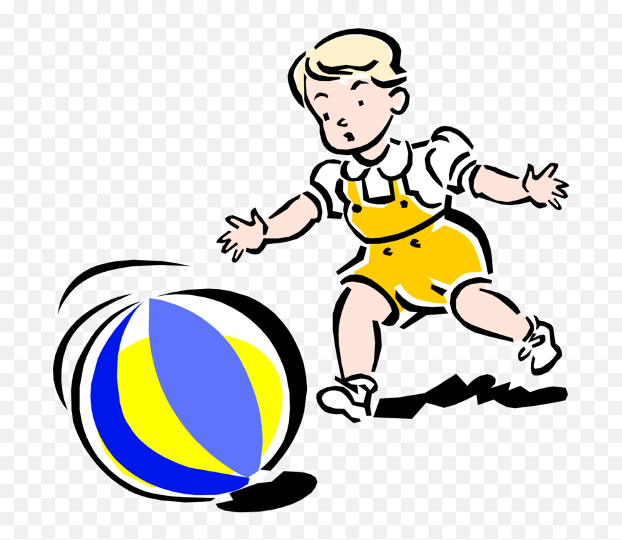 Vintage Style Child Playing Clipart - For Basketball Emoji,Children Playing Clipart