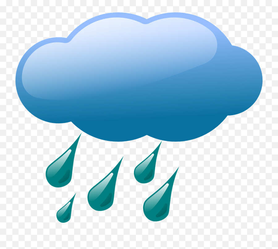Rain Cloud Clip Art - Rainy Weather Clipart Png Emoji,Rain Clipart