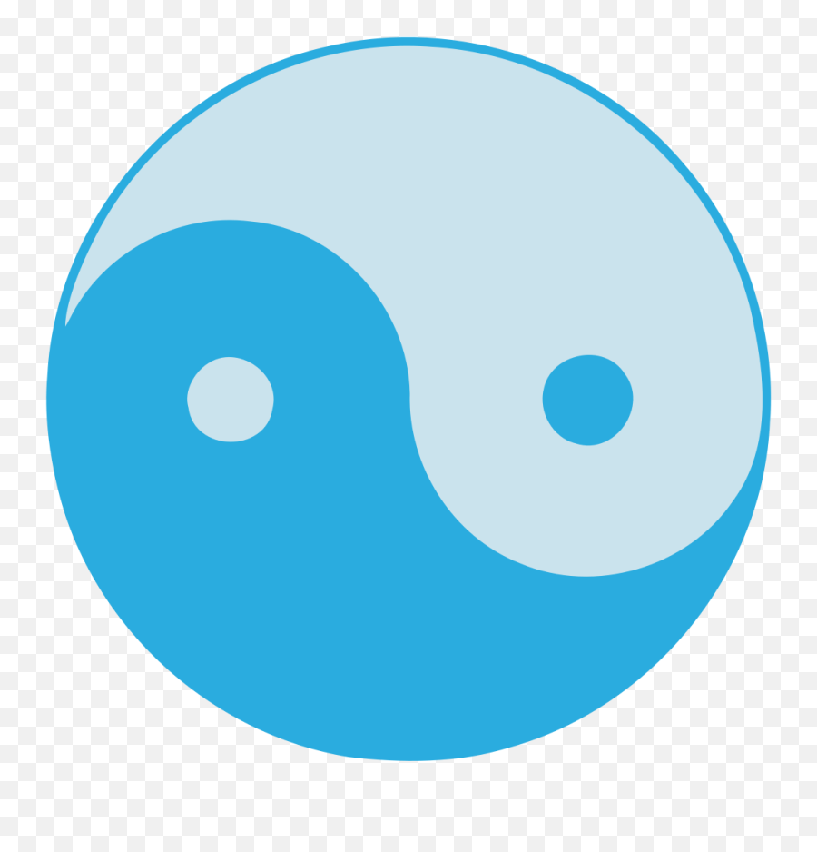 Blue Yin Yang - Blue Yin Yang Png Emoji,Yin And Yang Png