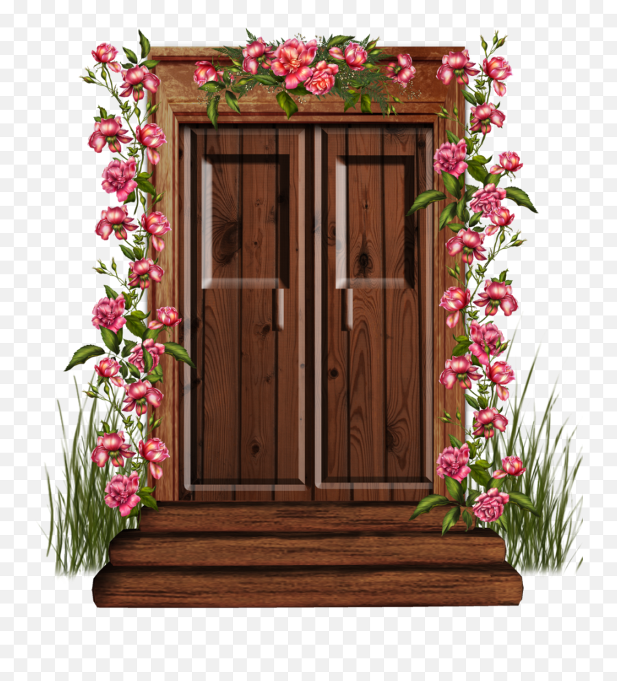Door Free Png Transparent Image And Clipart - Door Design With Flowers Emoji,Door Clipart