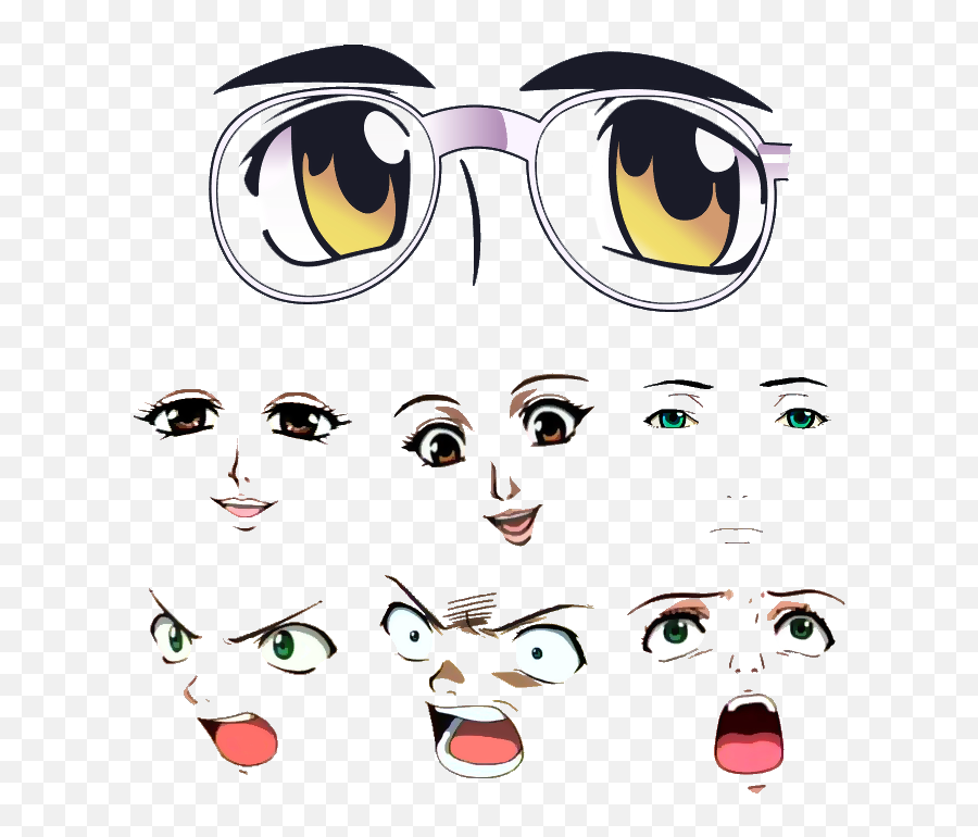 Looking For Some Transparent Anime Faces Like Pic Related To - Dot Emoji,Yaranaika Face Transparent