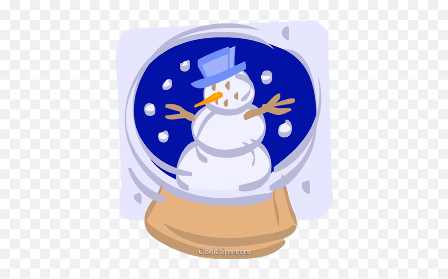 Snowman In A Snow Globe Royalty Free - Happy Emoji,Snow Globe Clipart