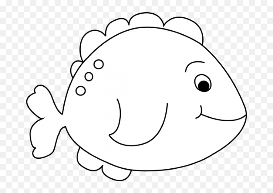Black And White Little Fish Clip Art - Fish Clip Art Black And White Emoji,Fish Clipart