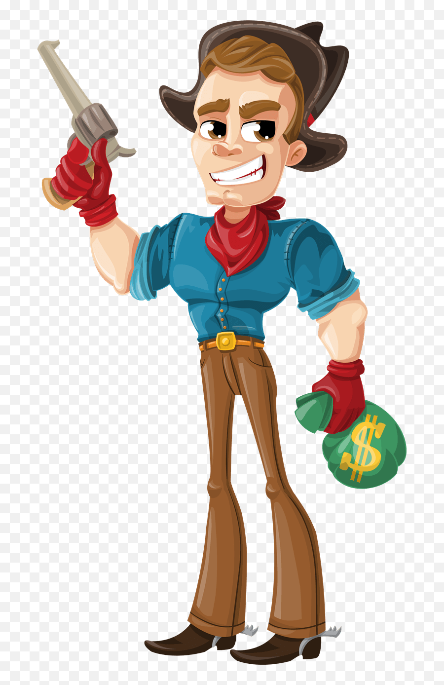 Free Cartoon Western Outlaw Clip Art - Wild West Cartoon Characters Png Emoji,Western Cliparts