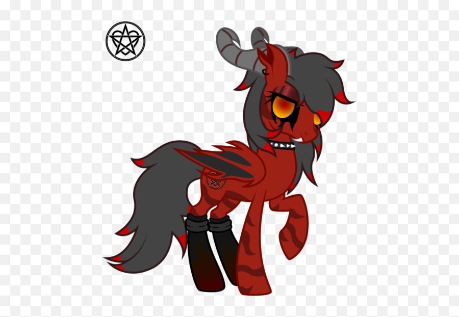2295801 - Artistragedox Black Sclera Clothes Cutie Mark Succubus Pony Emoji,Pentagram Transparent Background