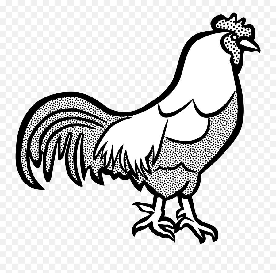 Big Image - Cock Clip Art Black And White Png Download Emoji,Clipart Downloadable