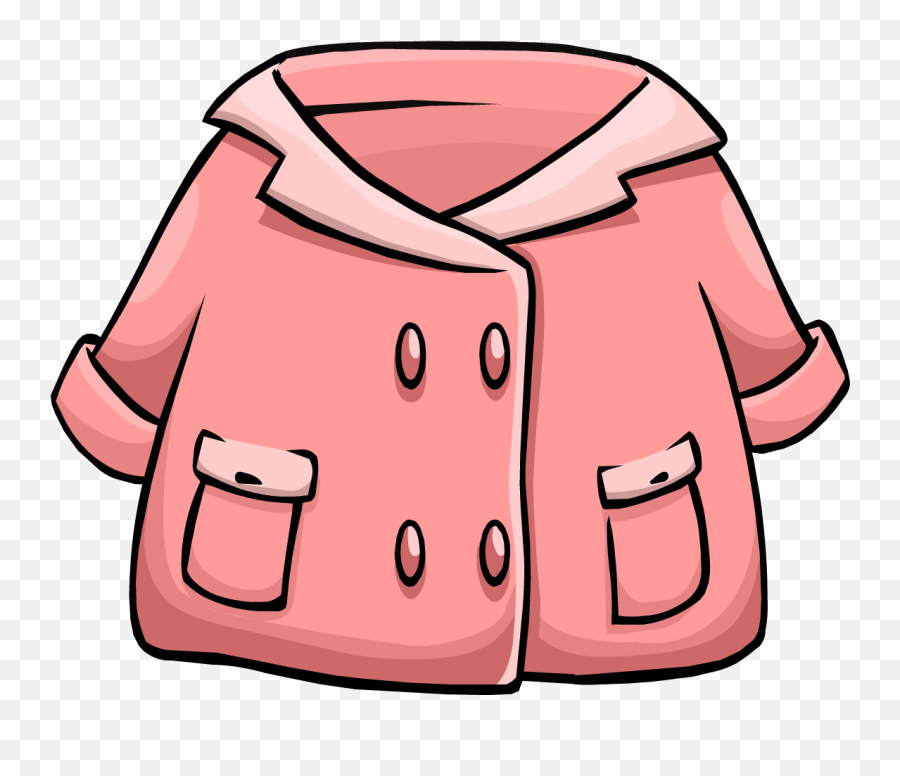 Jacket Clipart Pink Coat - Club Penguin Duffle Coat Png Clipart Coat Emoji,Jacket Clipart