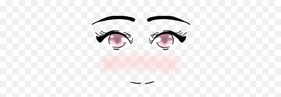 Roblox Face Png Anime Eyes Blush Transparent Png Download Emoji,Anime Eyes Transparent Background