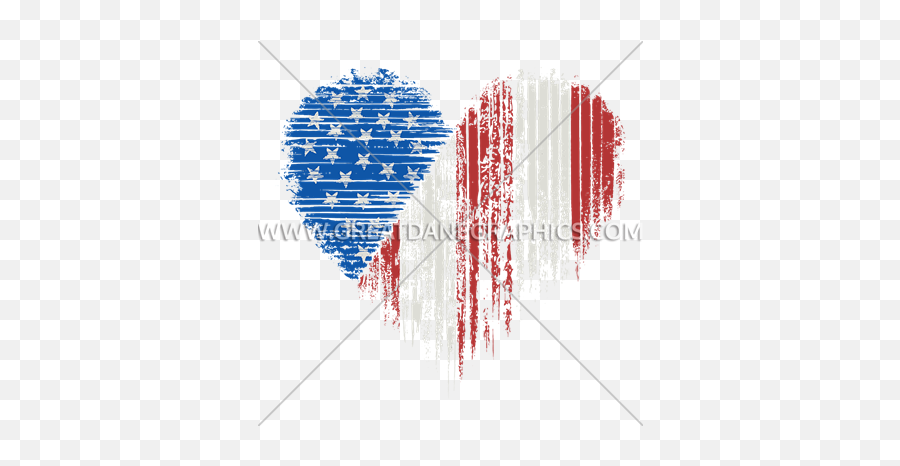 American Flag Heart Production Ready Artwork For T - Shirt Emoji,American Flag Circle Png