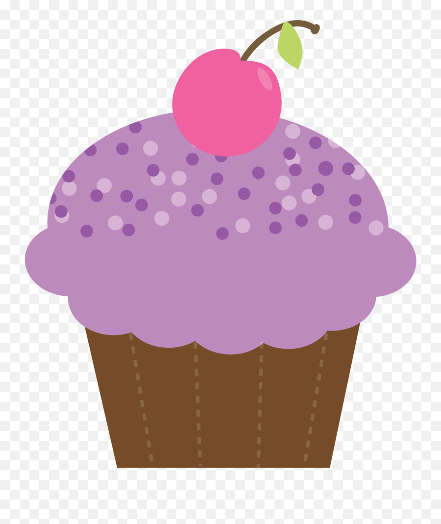 Birthday Cupcake Clipart - Transparent Background Cupcake Clipart Purple Emoji,Cupcake Clipart