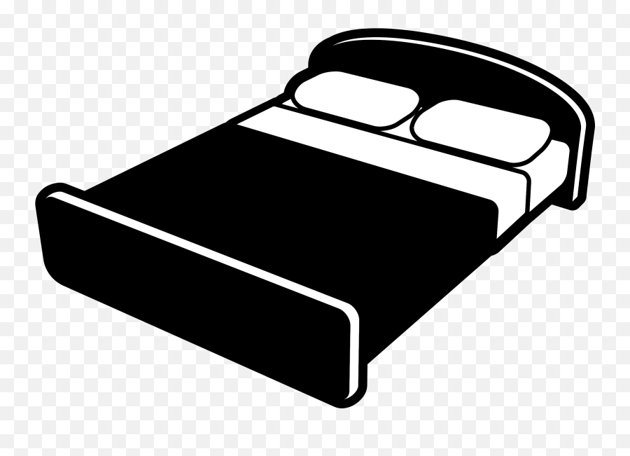 Bed Black And White Clipart Bed - Bed Clipart Black And White Emoji,Bed Clipart