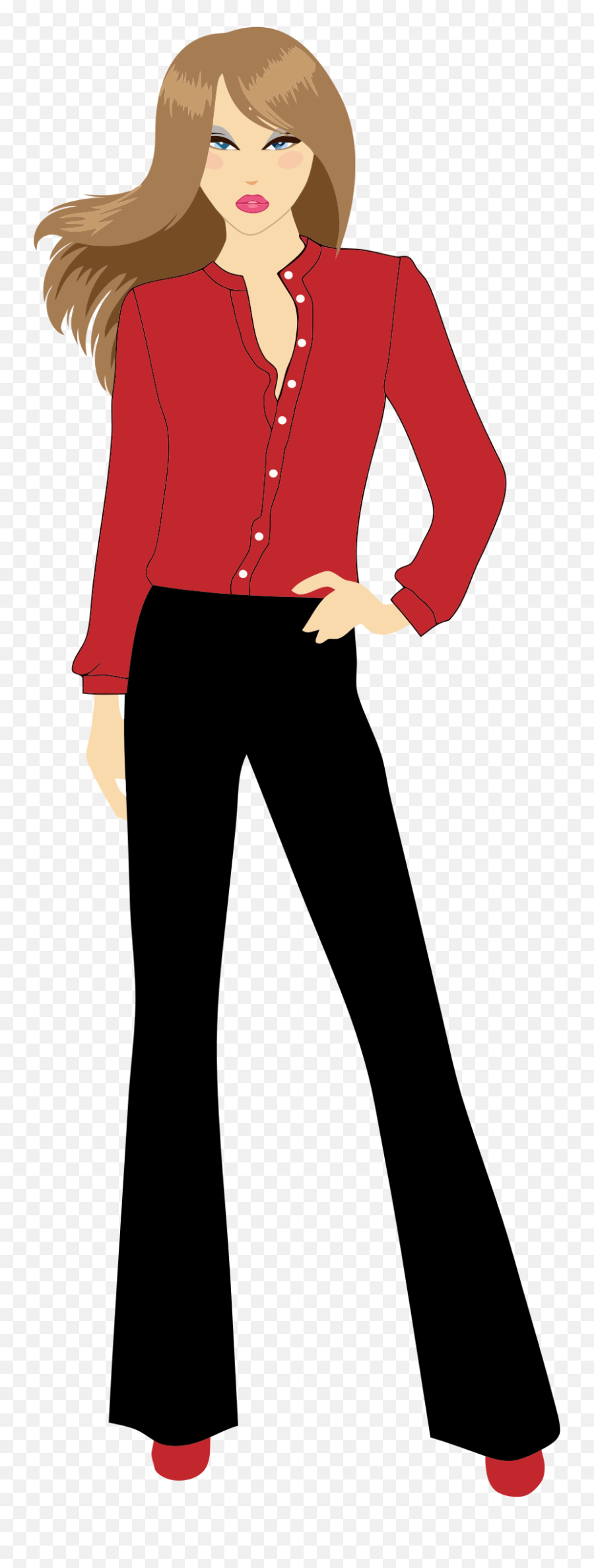 Fashion Woman With Hand - Standing Emoji,Fashion Clipart